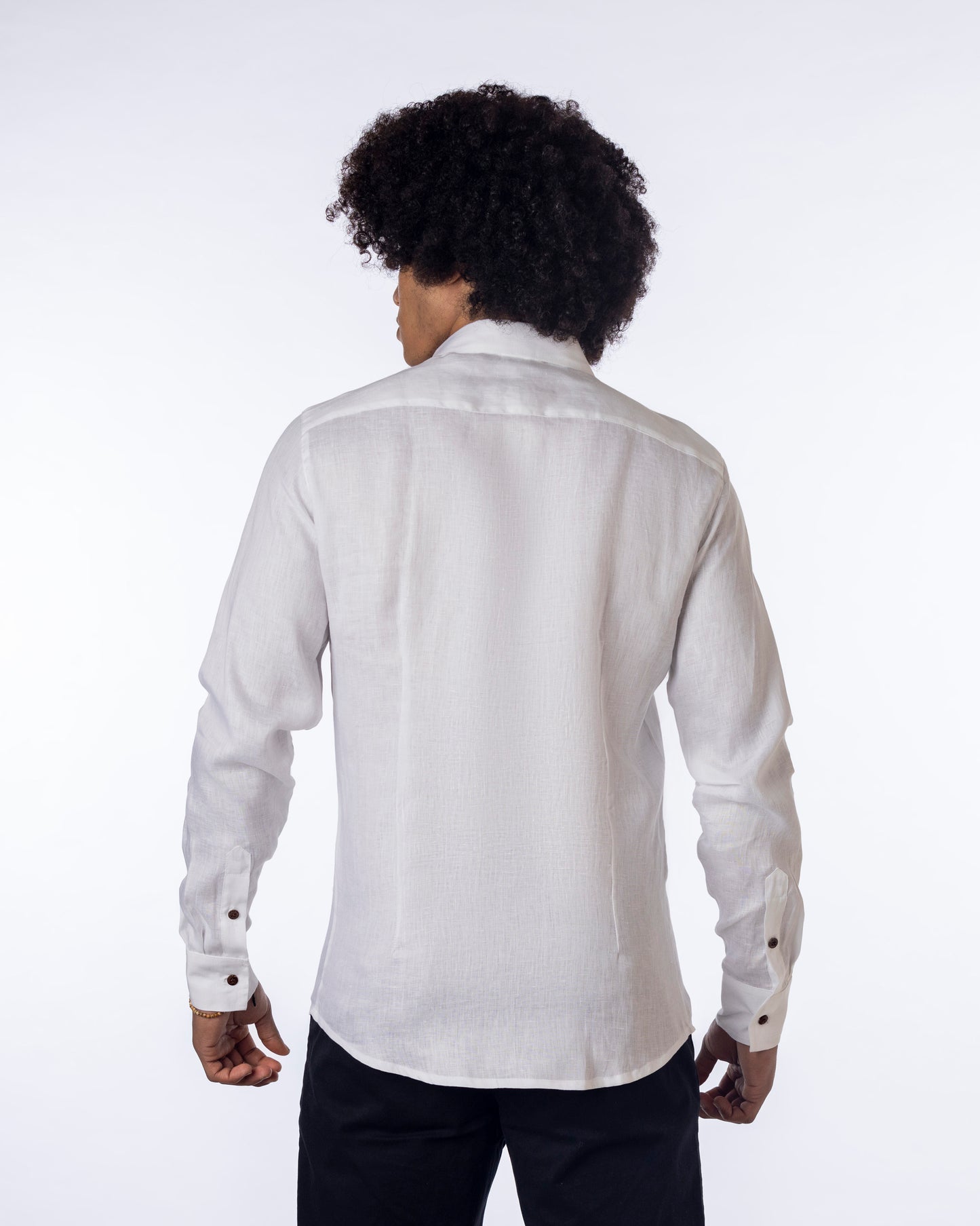 back white shirt Linen Shirt for Men long sleeve button up video