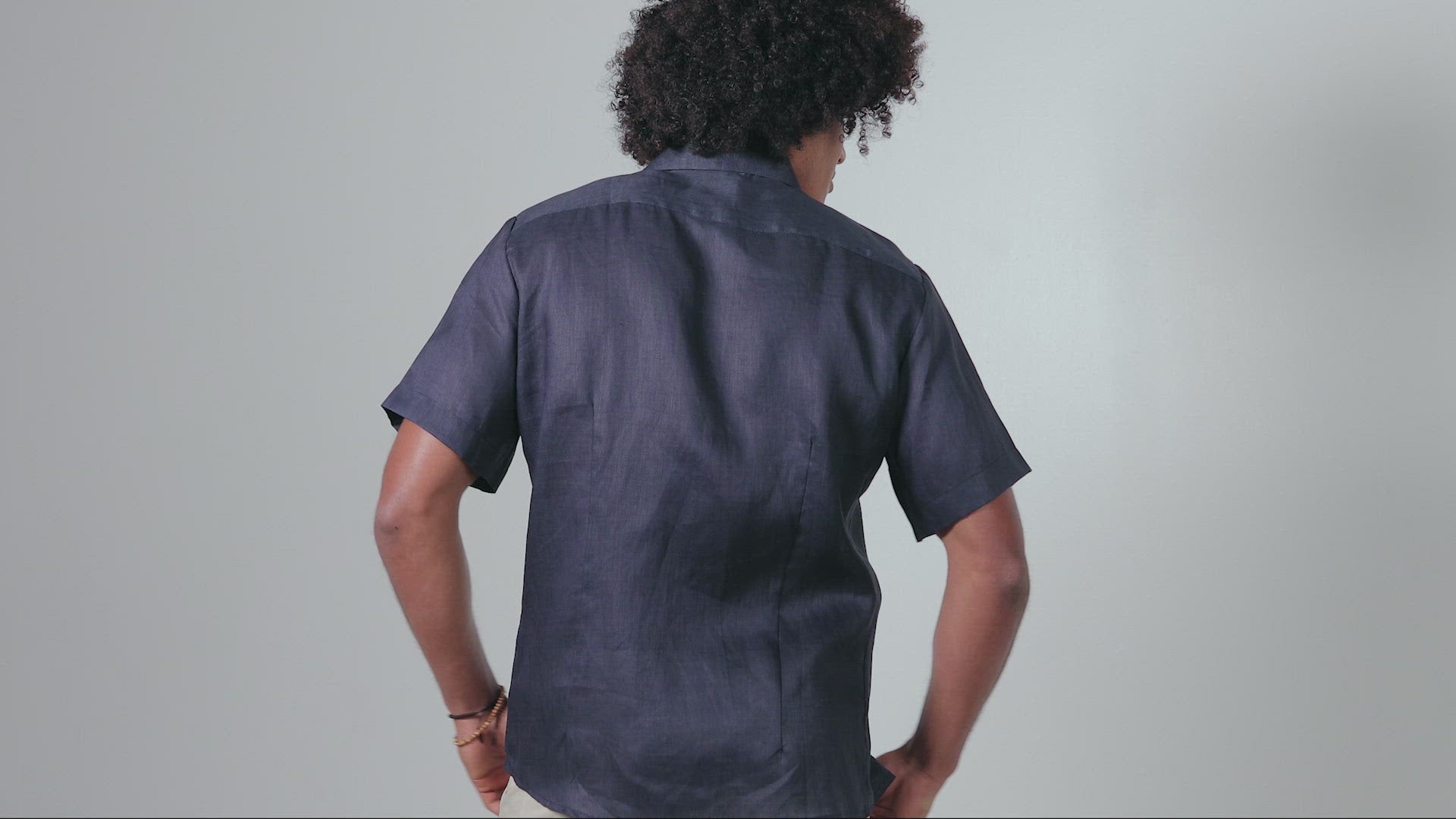 navy shirt Linen Shirt for Men short sleeve button up video